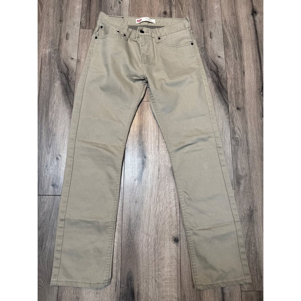 Levis 511 Slim Fit Mens Khaki Pants W29 L29 Cotton Blend